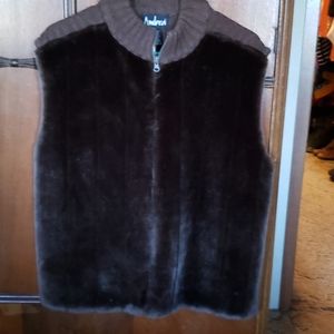 Faux Fur Front Panel Vest by Ambra